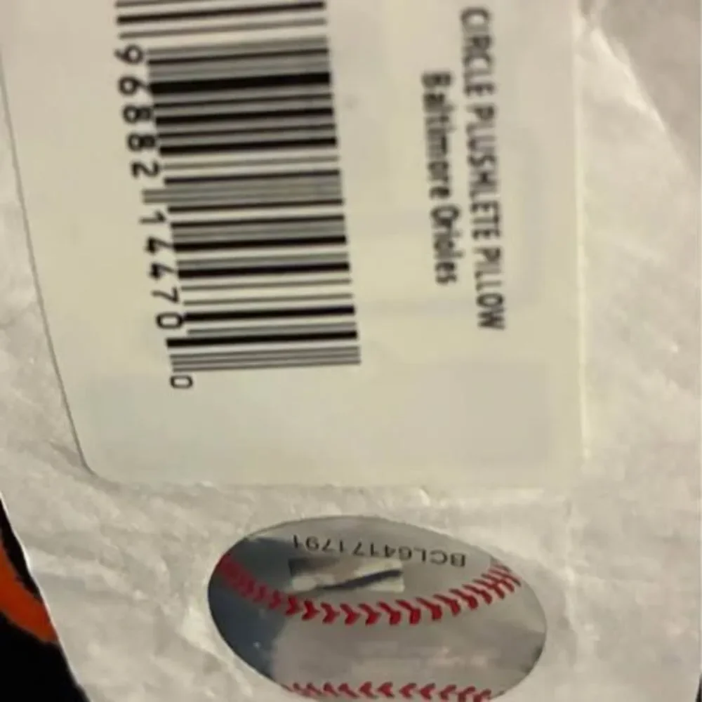 MLB Baltimore Orioles Large “Squishmallow-like” Oval Pillow - NWT
